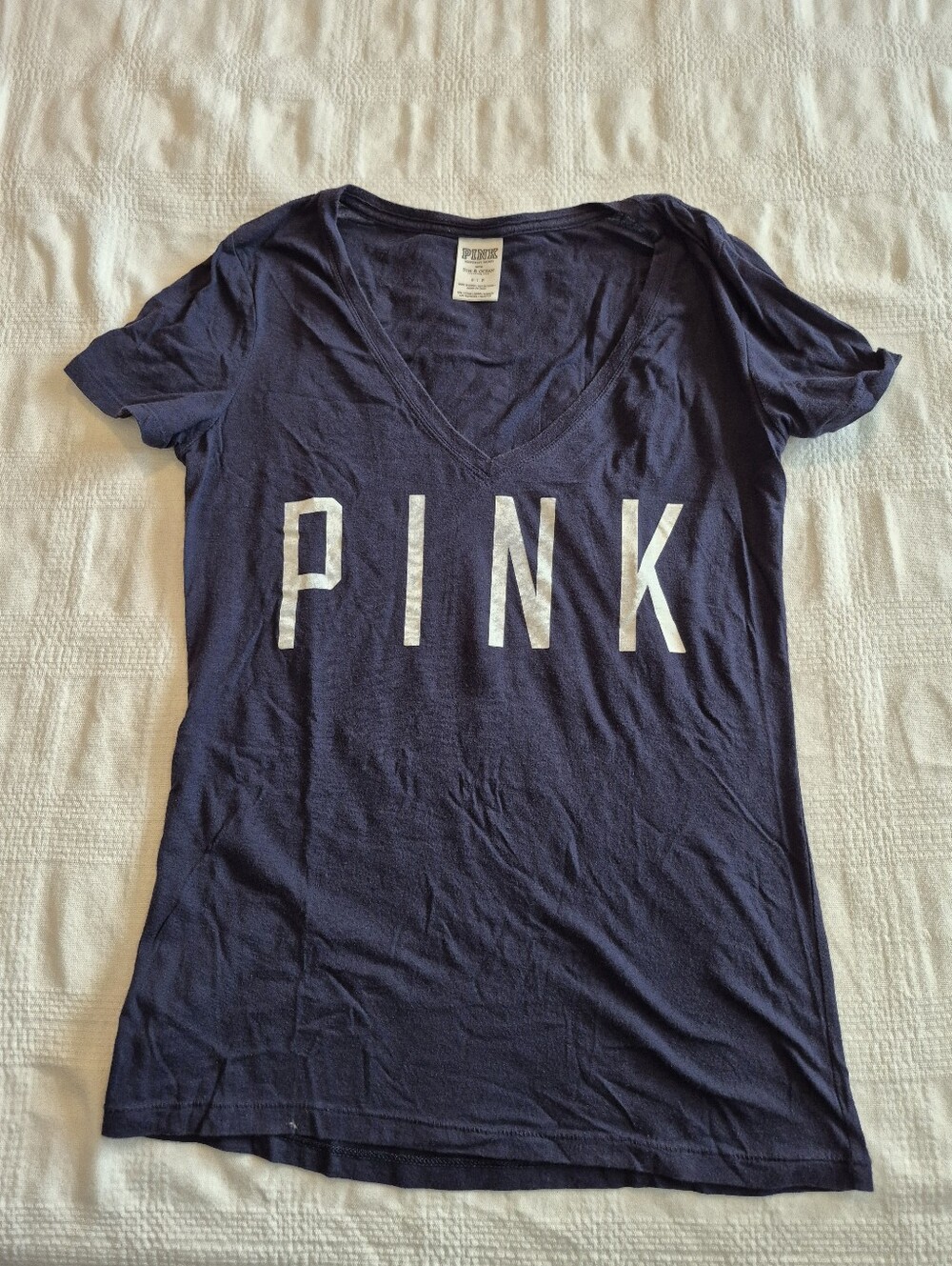 Pink Victoria's Secret women's Small blue short sleeve Red Sox Shirt VGUC